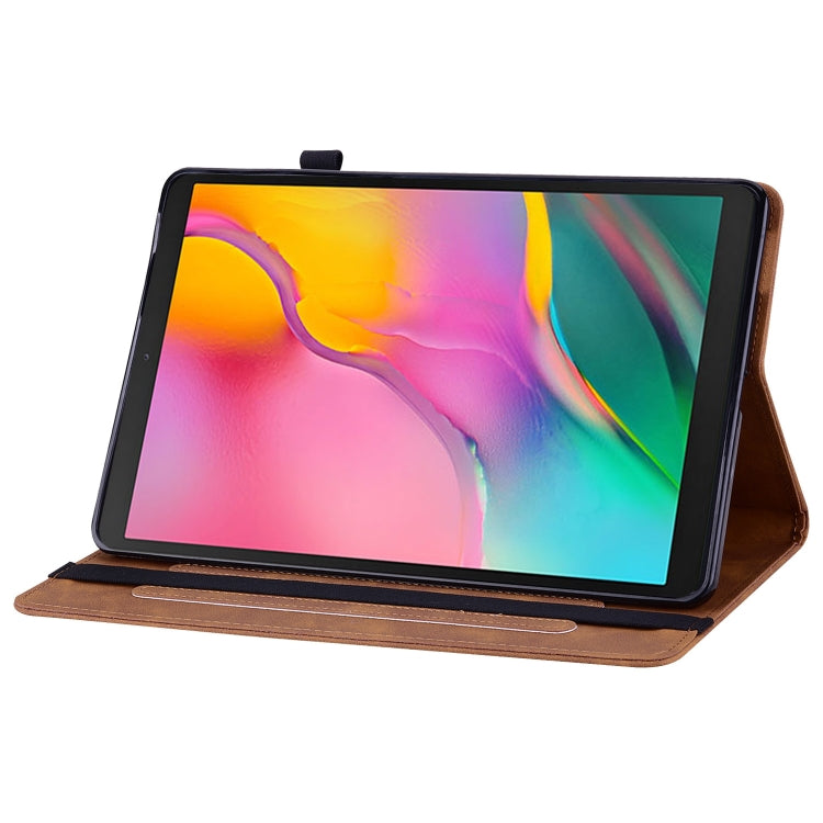 For Samsung Galaxy Tab A 10.1 2019 T510 Skin Feel Solid Color Zipper Leather Tablet Case