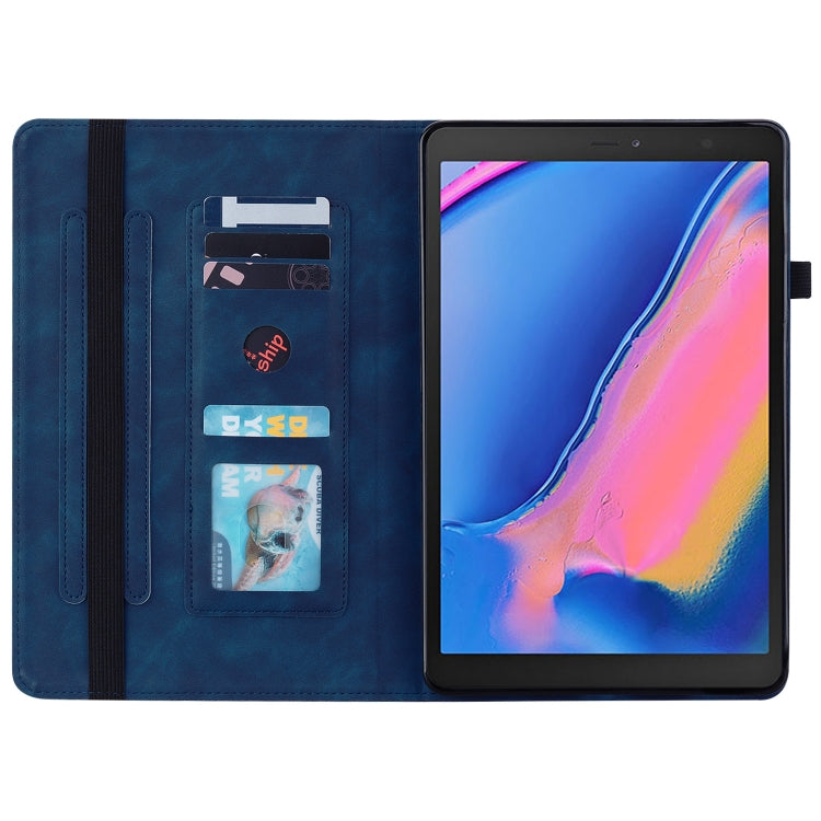For Samsung Tab A 8.0 2019 8.0 T290 Skin Feel Solid Color Zipper Leather Tablet Case