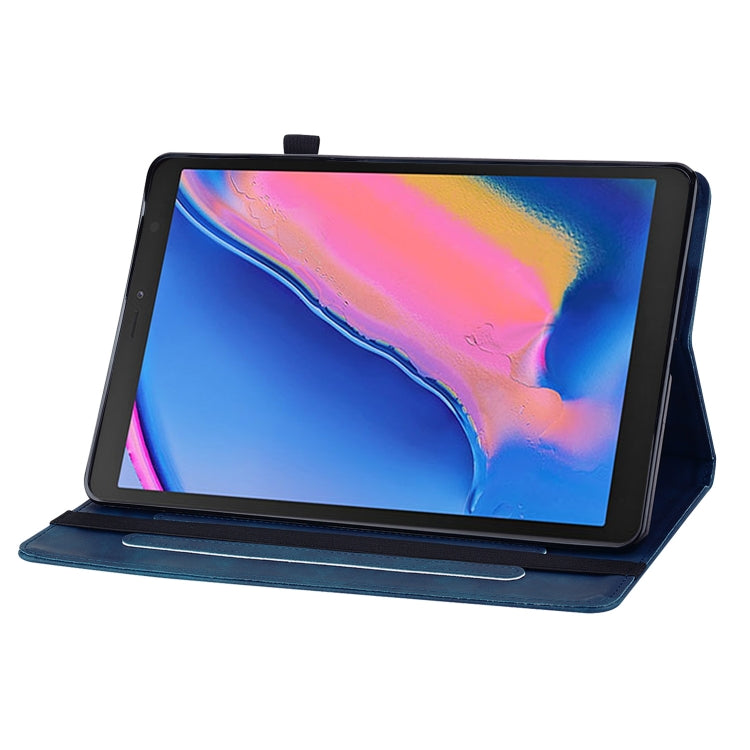 For Samsung Tab A 8.0 2019 8.0 T290 Skin Feel Solid Color Zipper Leather Tablet Case