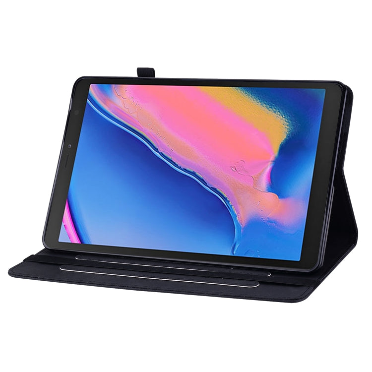 For Samsung Tab A 8.0 2019 8.0 T290 Skin Feel Solid Color Zipper Leather Tablet Case