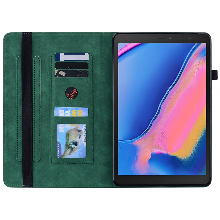 For Samsung Tab A 8.0 2019 8.0 T290 Skin Feel Solid Color Zipper Leather Tablet Case