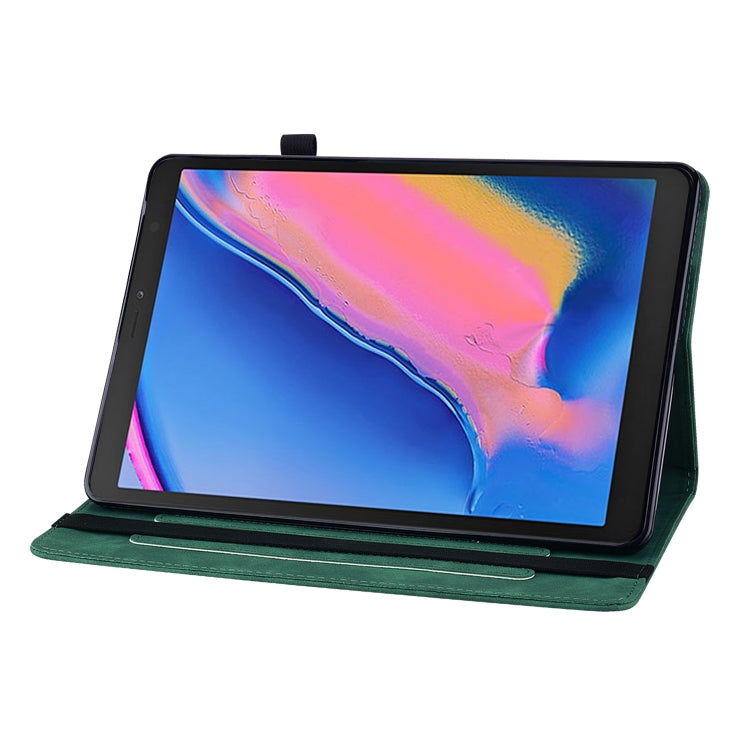 For Samsung Tab A 8.0 2019 8.0 T290 Skin Feel Solid Color Zipper Leather Tablet Case