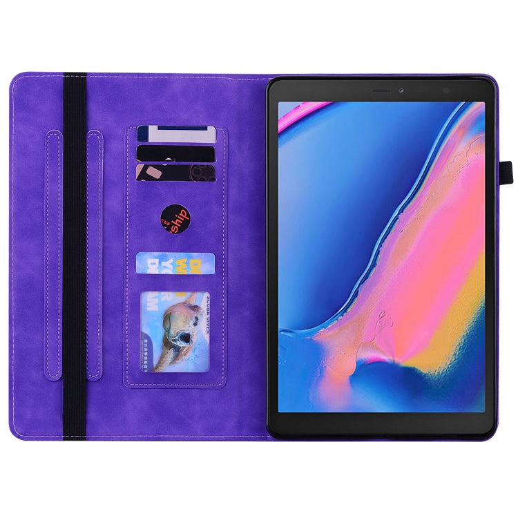 For Samsung Tab A 8.0 2019 8.0 T290 Skin Feel Solid Color Zipper Leather Tablet Case