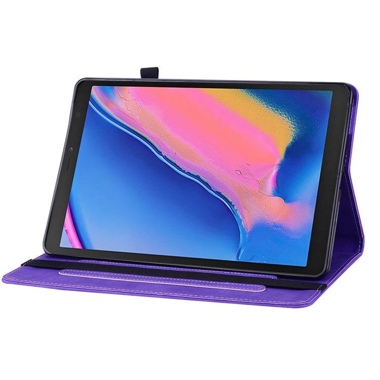For Samsung Tab A 8.0 2019 8.0 T290 Skin Feel Solid Color Zipper Leather Tablet Case