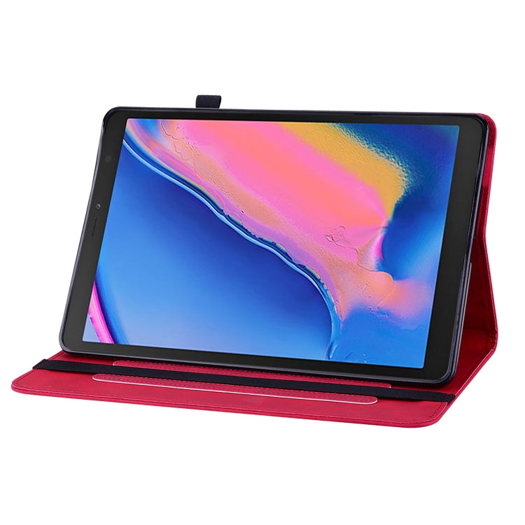 For Samsung Tab A 8.0 2019 8.0 T290 Skin Feel Solid Color Zipper Leather Tablet Case