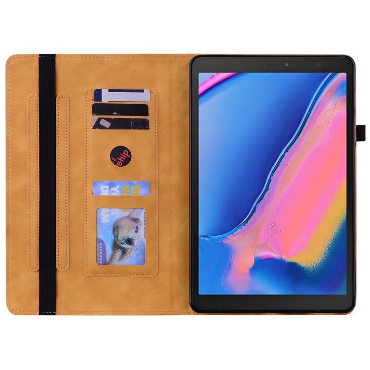 For Samsung Tab A 8.0 2019 8.0 T290 Skin Feel Solid Color Zipper Leather Tablet Case