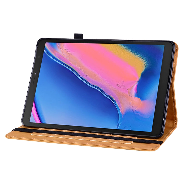 For Samsung Tab A 8.0 2019 8.0 T290 Skin Feel Solid Color Zipper Leather Tablet Case