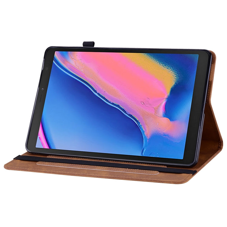 For Samsung Tab A 8.0 2019 8.0 T290 Skin Feel Solid Color Zipper Leather Tablet Case