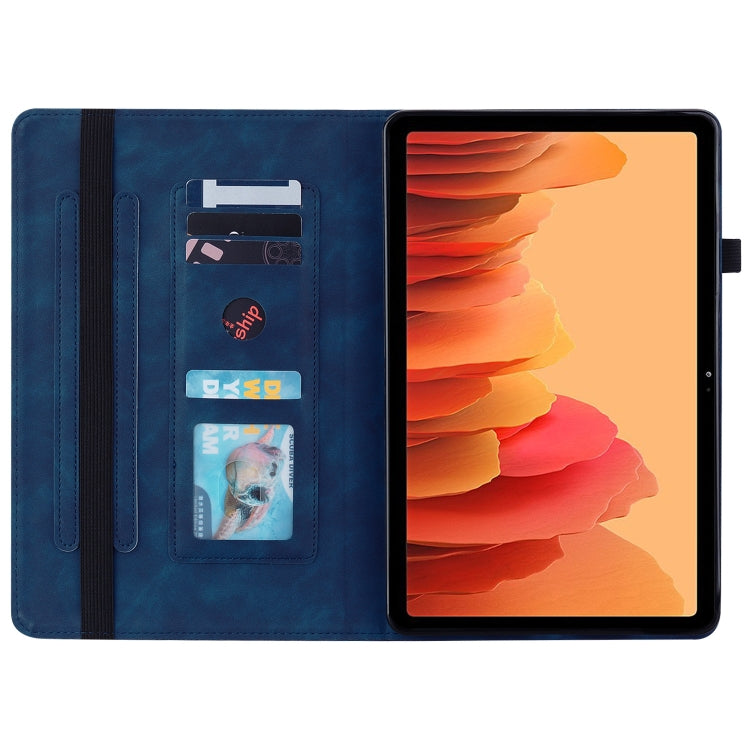 For Samsung Galaxy Tab A7 10.4 2020 SM-T500 Skin Feel Solid Color Zipper Smart Leather Tablet Case