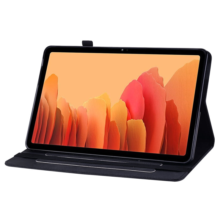 For Samsung Galaxy Tab A7 10.4 2020 SM-T500 Skin Feel Solid Color Zipper Smart Leather Tablet Case