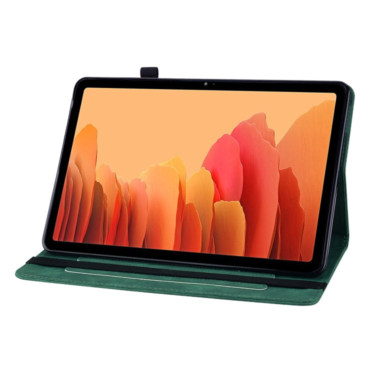 For Samsung Galaxy Tab A7 10.4 2020 SM-T500 Skin Feel Solid Color Zipper Smart Leather Tablet Case