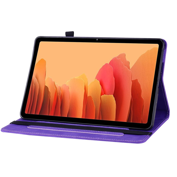For Samsung Galaxy Tab A7 10.4 2020 SM-T500 Skin Feel Solid Color Zipper Smart Leather Tablet Case