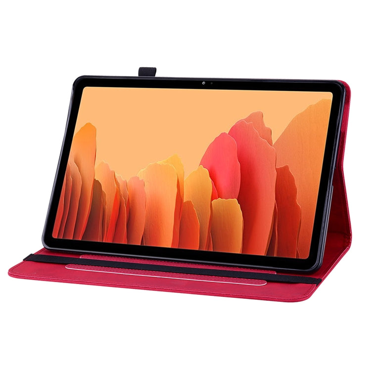For Samsung Galaxy Tab A7 10.4 2020 SM-T500 Skin Feel Solid Color Zipper Smart Leather Tablet Case