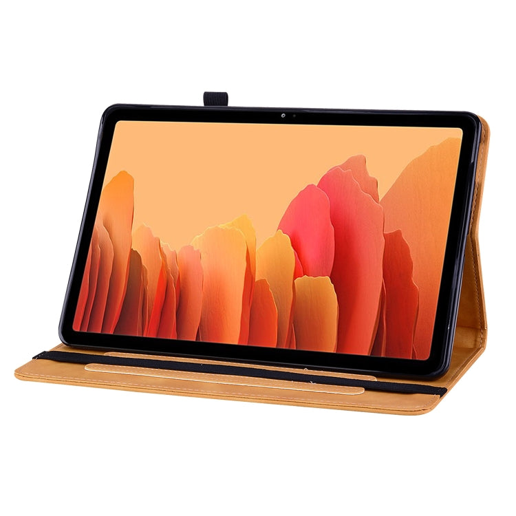 For Samsung Galaxy Tab A7 10.4 2020 SM-T500 Skin Feel Solid Color Zipper Smart Leather Tablet Case