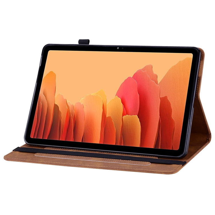 For Samsung Galaxy Tab A7 10.4 2020 SM-T500 Skin Feel Solid Color Zipper Smart Leather Tablet Case