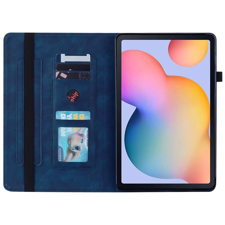 For Samsung Galaxy Tab S6 Lite SM-P610 Skin Feel Solid Color Zipper Smart Leather Tablet Case