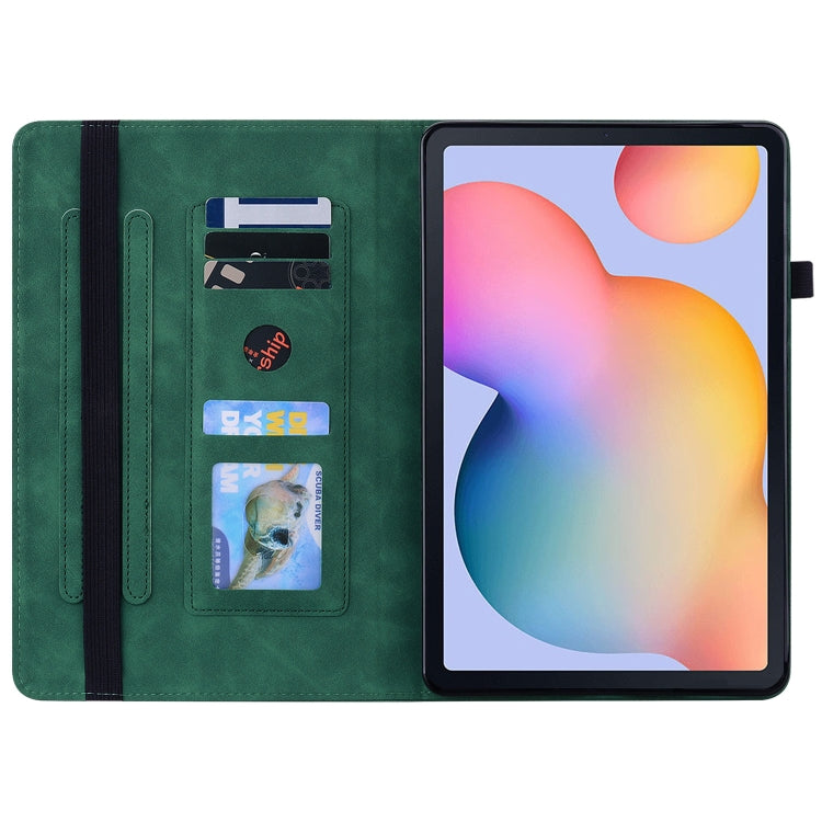 For Samsung Galaxy Tab S6 Lite SM-P610 Skin Feel Solid Color Zipper Smart Leather Tablet Case