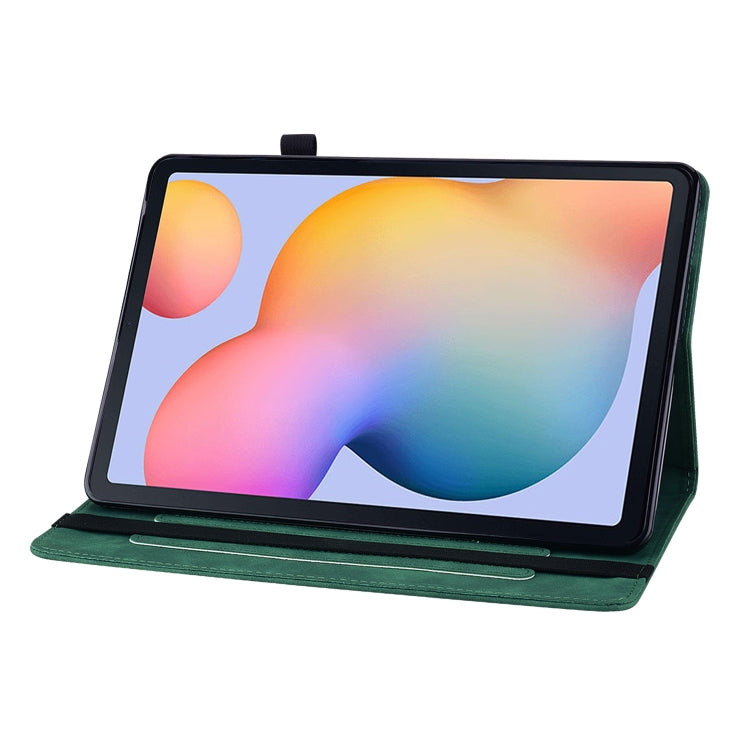 For Samsung Galaxy Tab S6 Lite SM-P610 Skin Feel Solid Color Zipper Smart Leather Tablet Case
