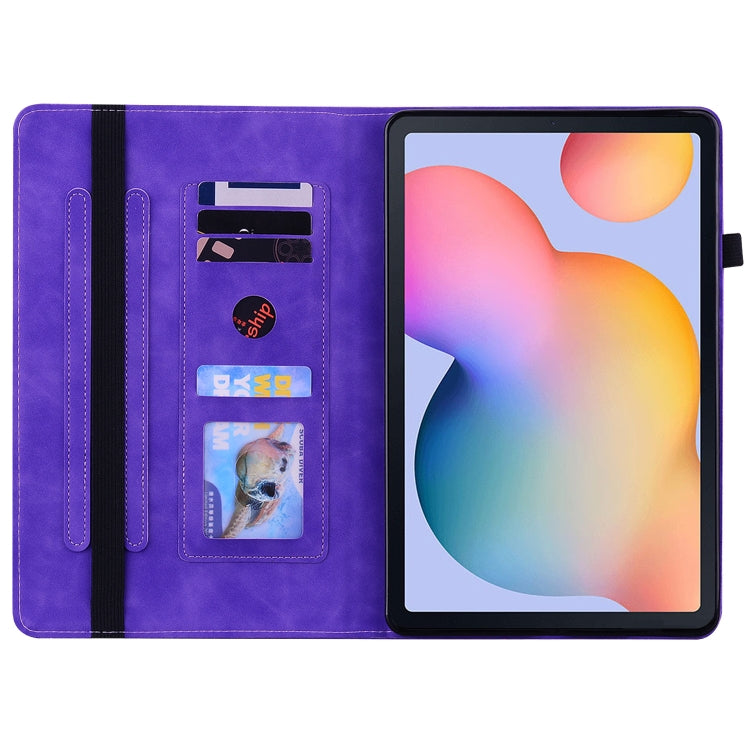 For Samsung Galaxy Tab S6 Lite SM-P610 Skin Feel Solid Color Zipper Smart Leather Tablet Case