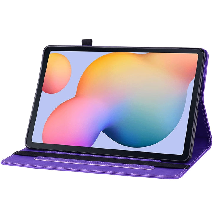 For Samsung Galaxy Tab S6 Lite SM-P610 Skin Feel Solid Color Zipper Smart Leather Tablet Case