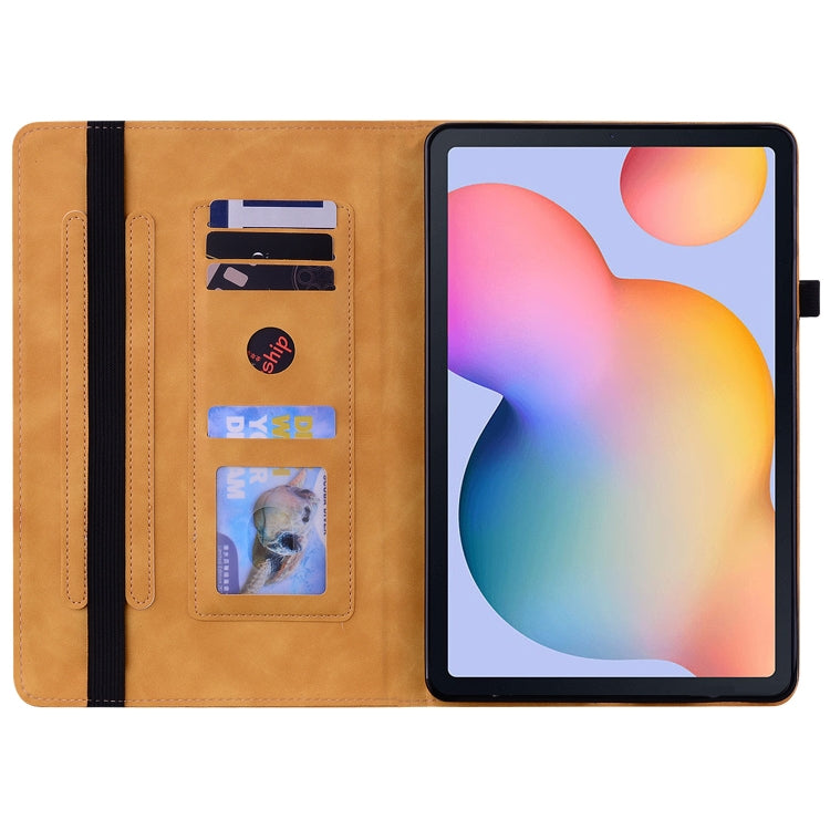 For Samsung Galaxy Tab S6 Lite SM-P610 Skin Feel Solid Color Zipper Smart Leather Tablet Case
