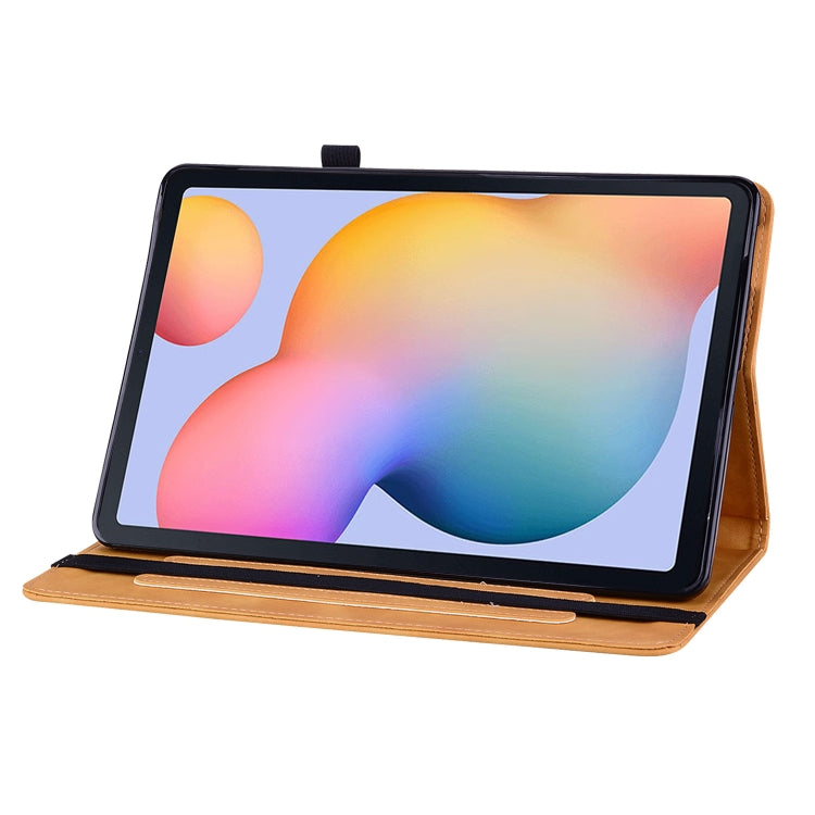 For Samsung Galaxy Tab S6 Lite SM-P610 Skin Feel Solid Color Zipper Smart Leather Tablet Case
