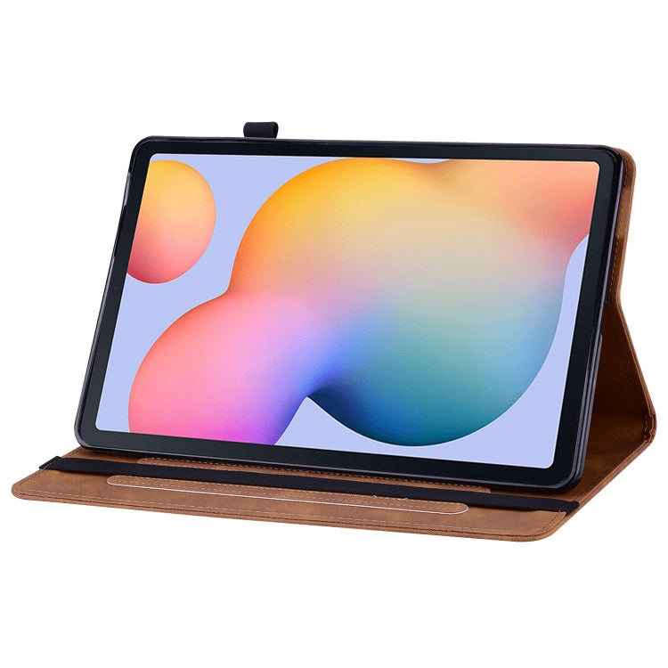 For Samsung Galaxy Tab S6 Lite SM-P610 Skin Feel Solid Color Zipper Smart Leather Tablet Case