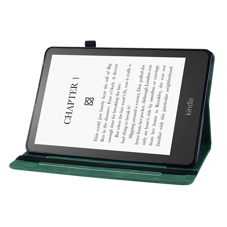 For Amazon Kindle Paperwhite 5 2021 Skin Feel Solid Color Zipper Smart Leather Tablet Case