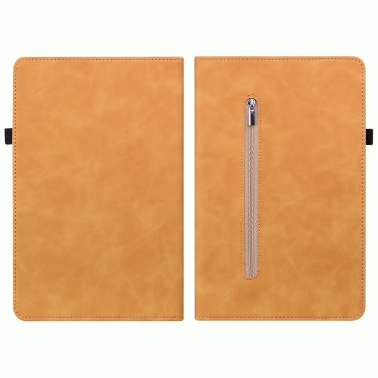 For Amazon Kindle Paperwhite 5 2021 Skin Feel Solid Color Zipper Smart Leather Tablet Case