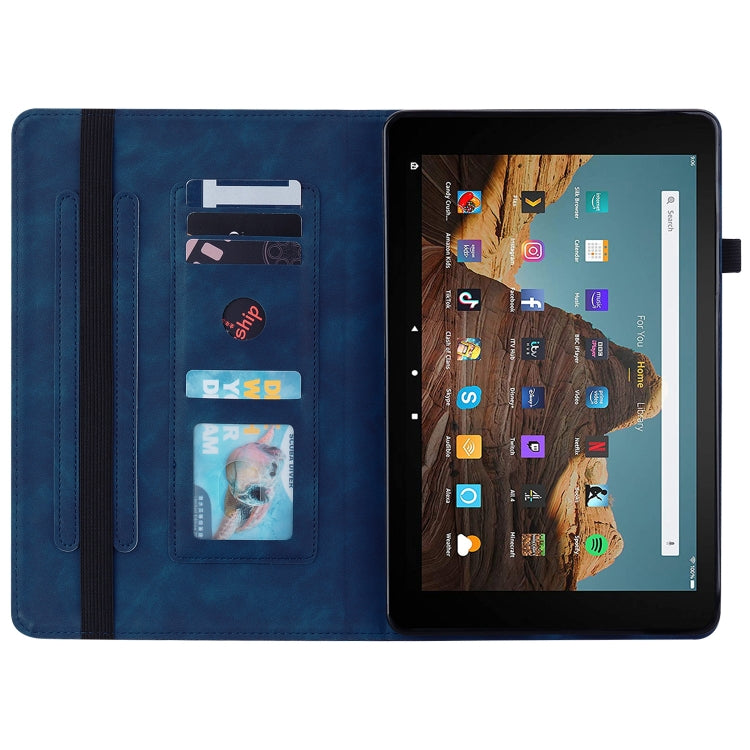 For Amazon Kindle HD 10 2019 / 2017 Skin Feel Solid Color Zipper Smart Leather Tablet Case