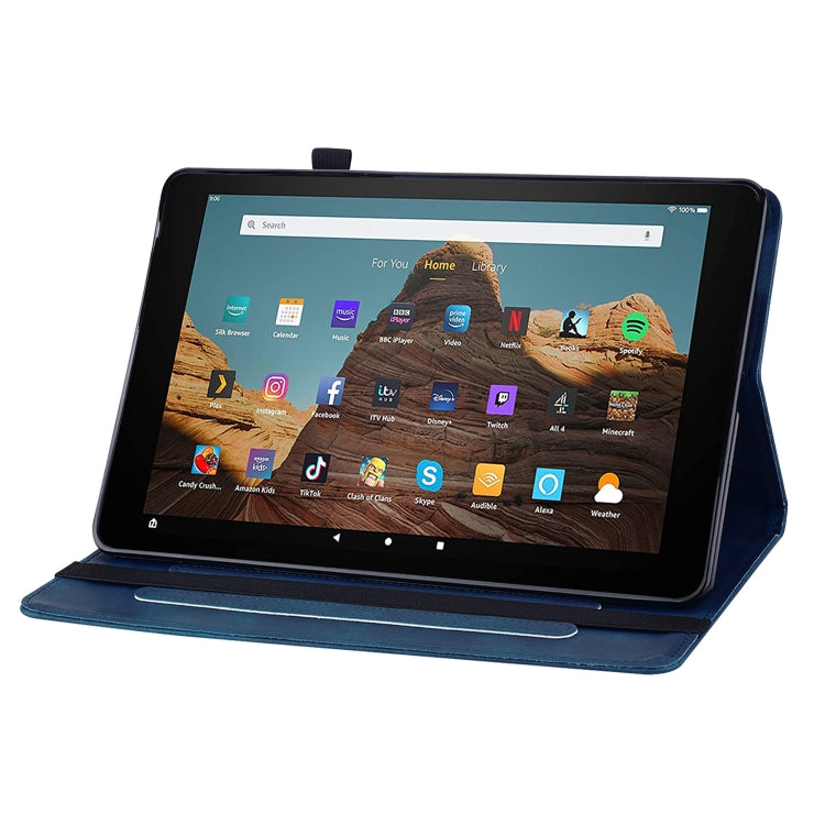 For Amazon Kindle HD 10 2019 / 2017 Skin Feel Solid Color Zipper Smart Leather Tablet Case