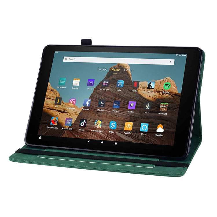 For Amazon Kindle HD 10 2019 / 2017 Skin Feel Solid Color Zipper Smart Leather Tablet Case