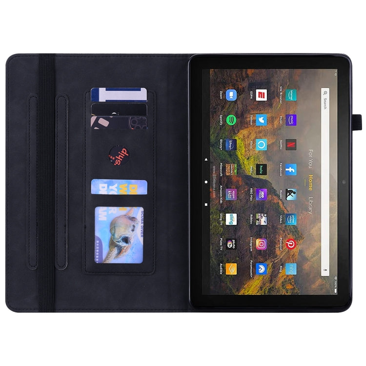 For Amazon Kindle HD 8 2020 Skin Feel Solid Color Zipper Smart Leather Tablet Case