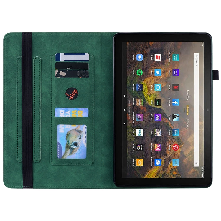 For Amazon Kindle HD 8 2020 Skin Feel Solid Color Zipper Smart Leather Tablet Case