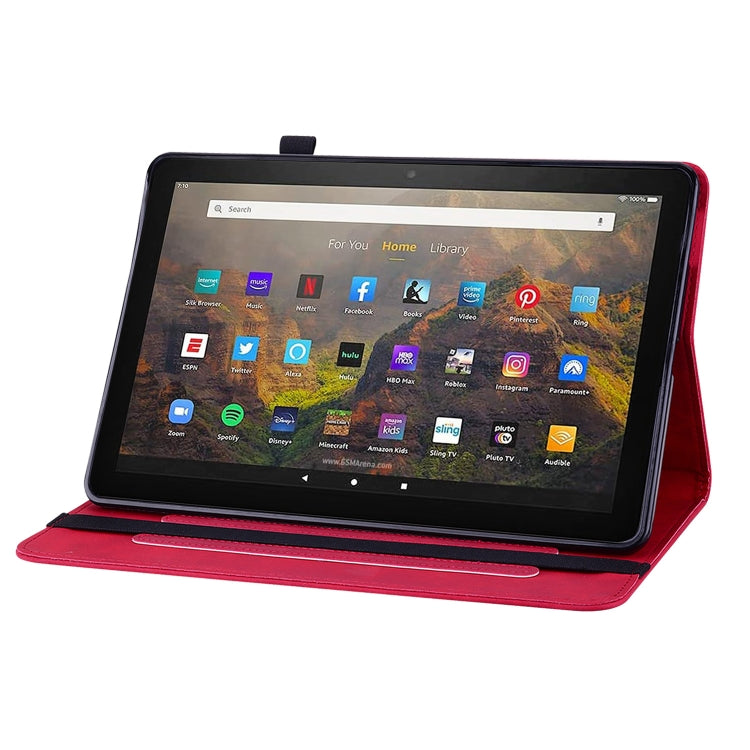 For Amazon Kindle HD 8 2020 Skin Feel Solid Color Zipper Smart Leather Tablet Case