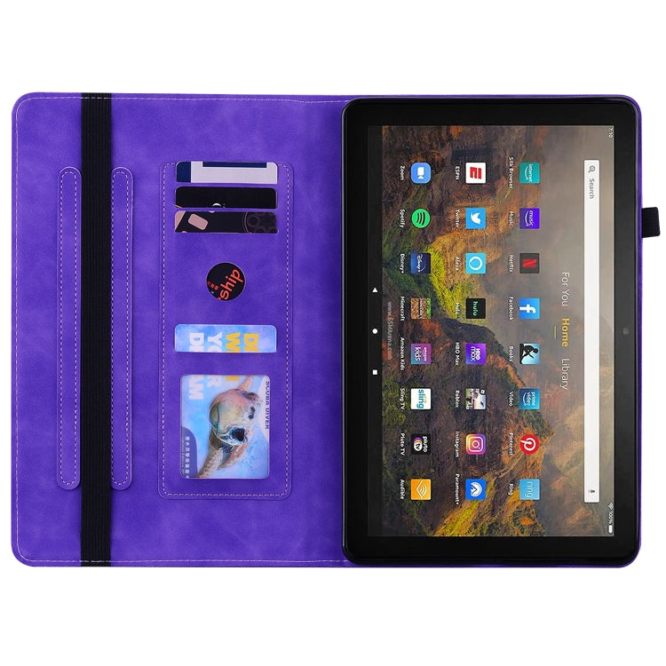 For Amazon Kindle HD 10 2021 / HD 10 Plus 2021 Skin Feel Solid Color Zipper Smart Leather Tablet Case