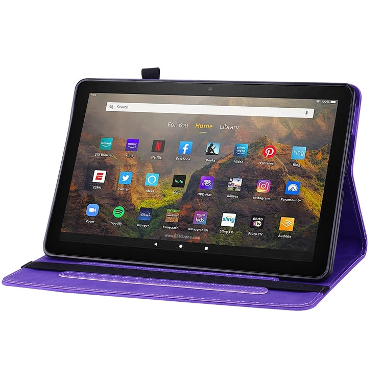 For Amazon Kindle HD 10 2021 / HD 10 Plus 2021 Skin Feel Solid Color Zipper Smart Leather Tablet Case