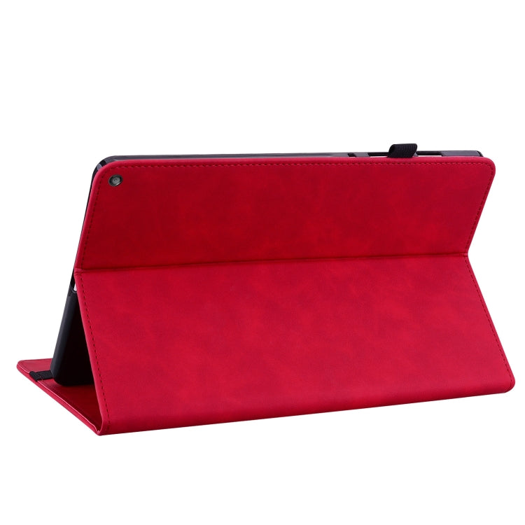 For Amazon Kindle HD 10 2021 / HD 10 Plus 2021 Skin Feel Solid Color Zipper Smart Leather Tablet Case