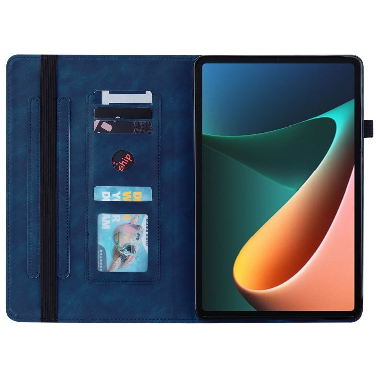 For Xiaomi Pad 5 Pro / Pad 5 Skin Feel Solid Color Zipper Smart Leather Tablet Case