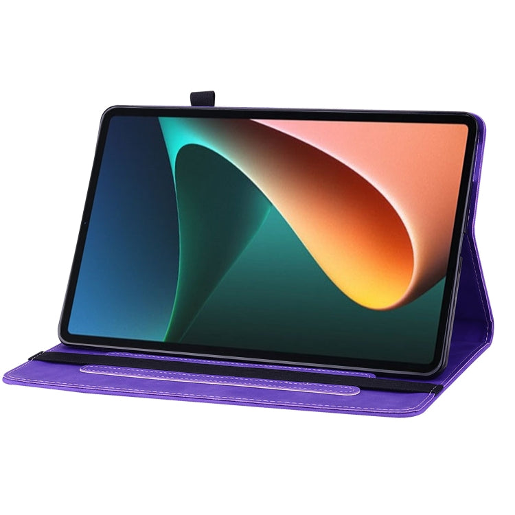 For Xiaomi Pad 5 Pro / Pad 5 Skin Feel Solid Color Zipper Smart Leather Tablet Case