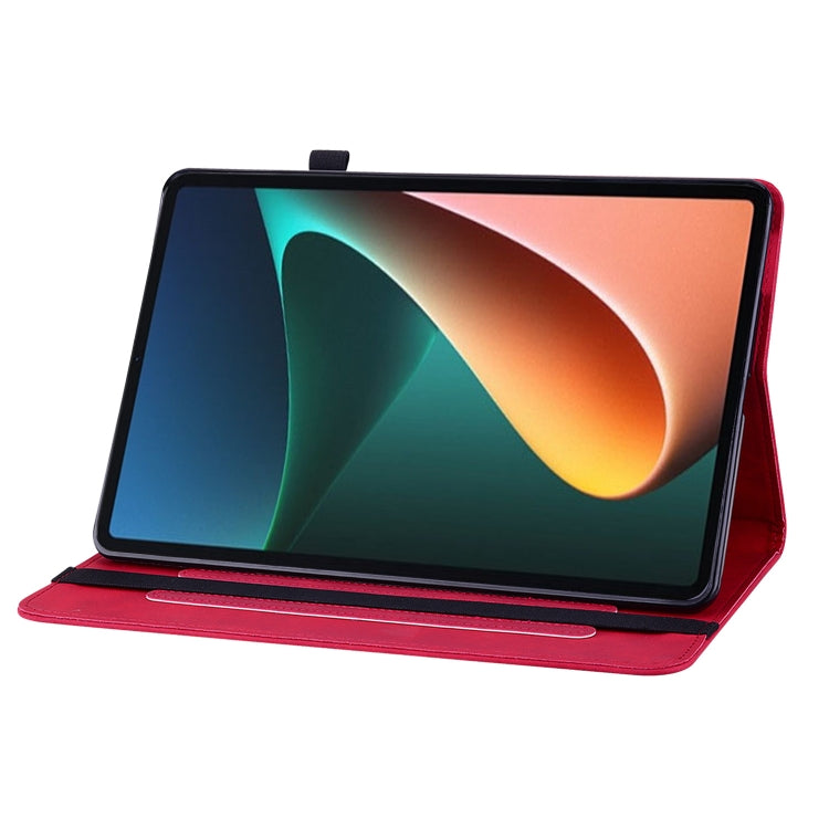 For Xiaomi Pad 5 Pro / Pad 5 Skin Feel Solid Color Zipper Smart Leather Tablet Case