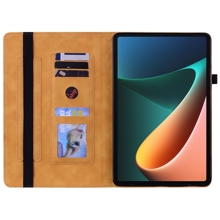 For Xiaomi Pad 5 Pro / Pad 5 Skin Feel Solid Color Zipper Smart Leather Tablet Case