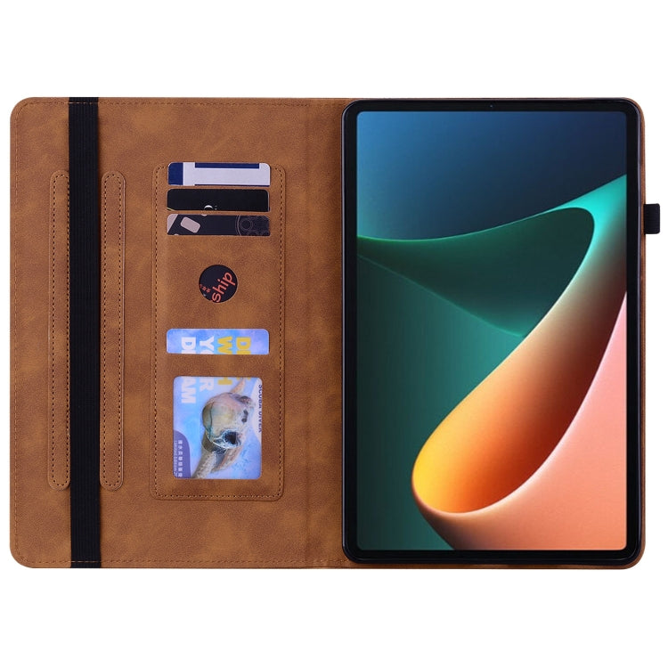For Xiaomi Pad 5 Pro / Pad 5 Skin Feel Solid Color Zipper Smart Leather Tablet Case