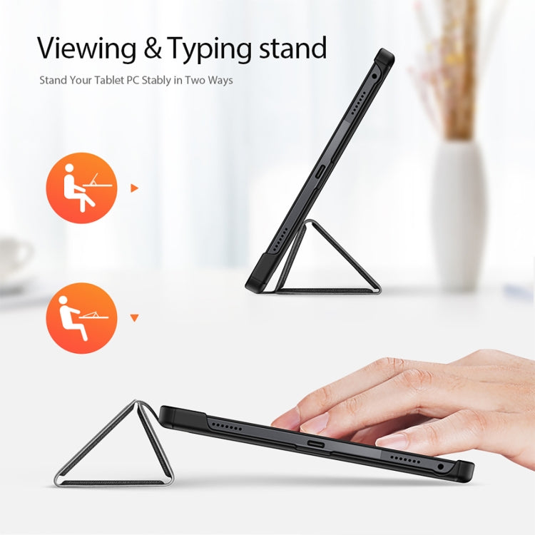 For Lenovo Tab M10 Plus 10.6 3rd Gen DUX DUCIS Domo Series Cloth Texture Magnetic Leather Tablet Case(Black)