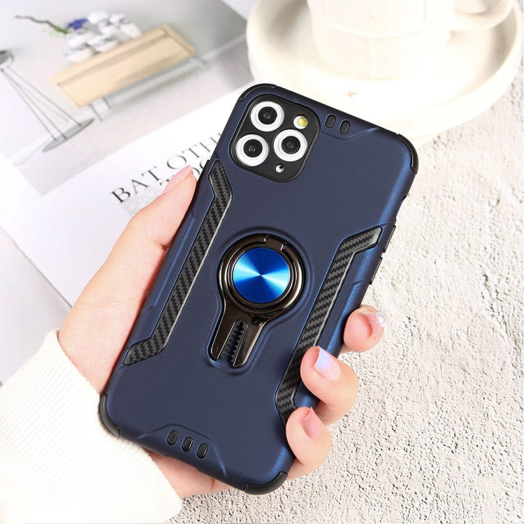 For iPhone 11 Pro Shockproof TPU + PC Case with Ring Holder