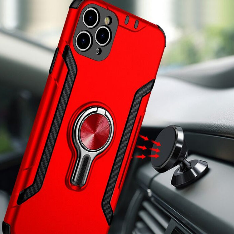 For iPhone 11 Pro Shockproof TPU + PC Case with Ring Holder