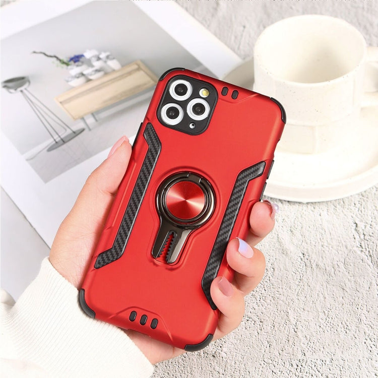 For iPhone 11 Pro Max Shockproof TPU + PC Case with Ring Holder