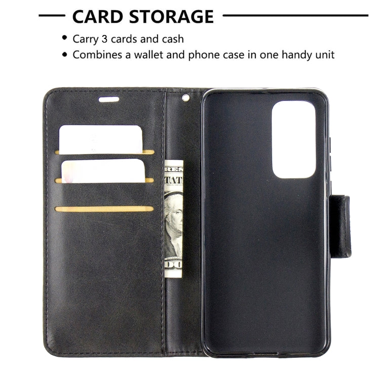 For Huawei P40 Retro Lambskin Texture Pure Color Horizontal Flip PU Leather Case with Holder & Card Slots & Wallet & Lanyard