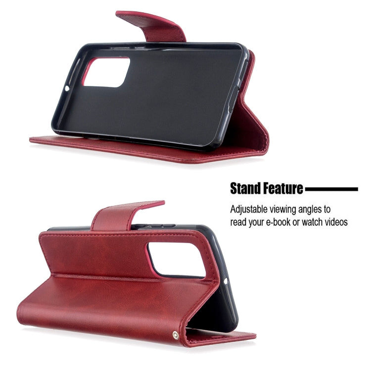 For Huawei P40 Retro Lambskin Texture Pure Color Horizontal Flip PU Leather Case with Holder & Card Slots & Wallet & Lanyard