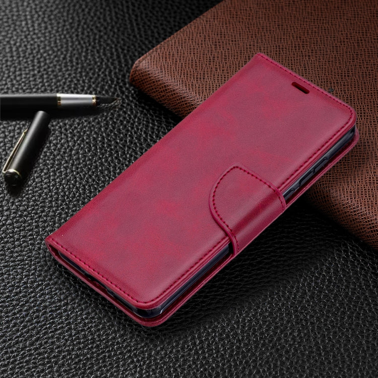 For Huawei P40 Retro Lambskin Texture Pure Color Horizontal Flip PU Leather Case with Holder & Card Slots & Wallet & Lanyard